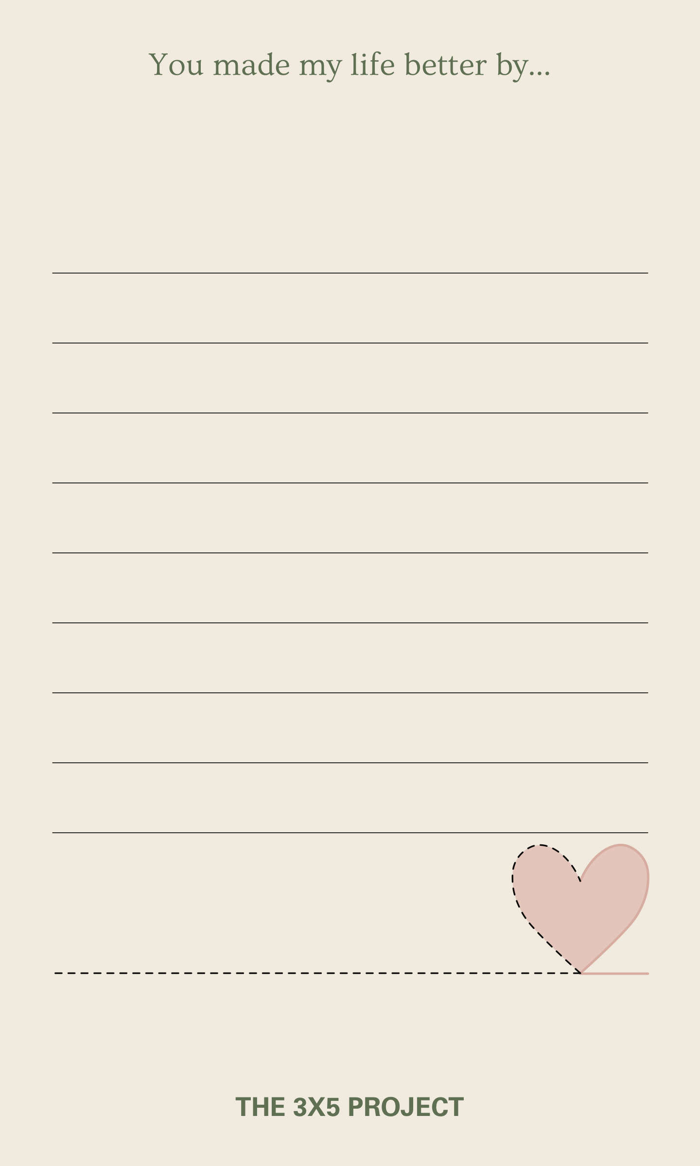 The 3×5 Project card